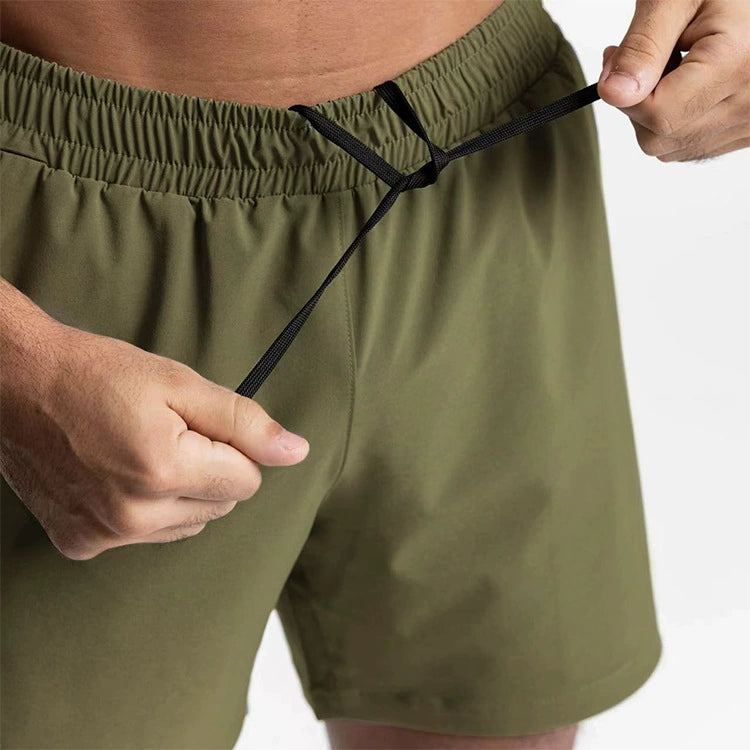 Men's Workout Elastic Breathable American Style Short Shorts